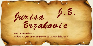 Juriša Brzaković vizit kartica